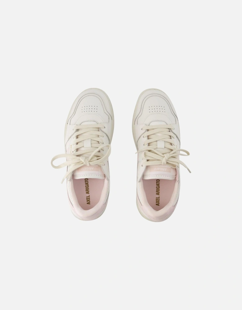 Smooth Leather Round Toe Sneakers with Rubber Sole