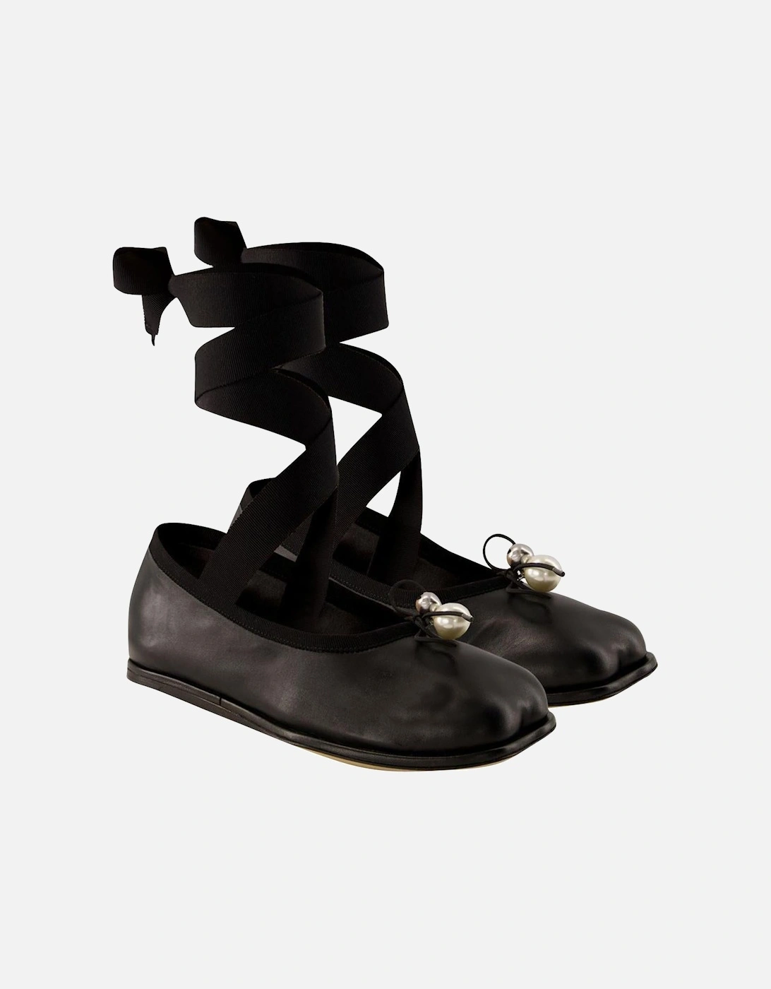 Heart Toe Leather Ballerinas