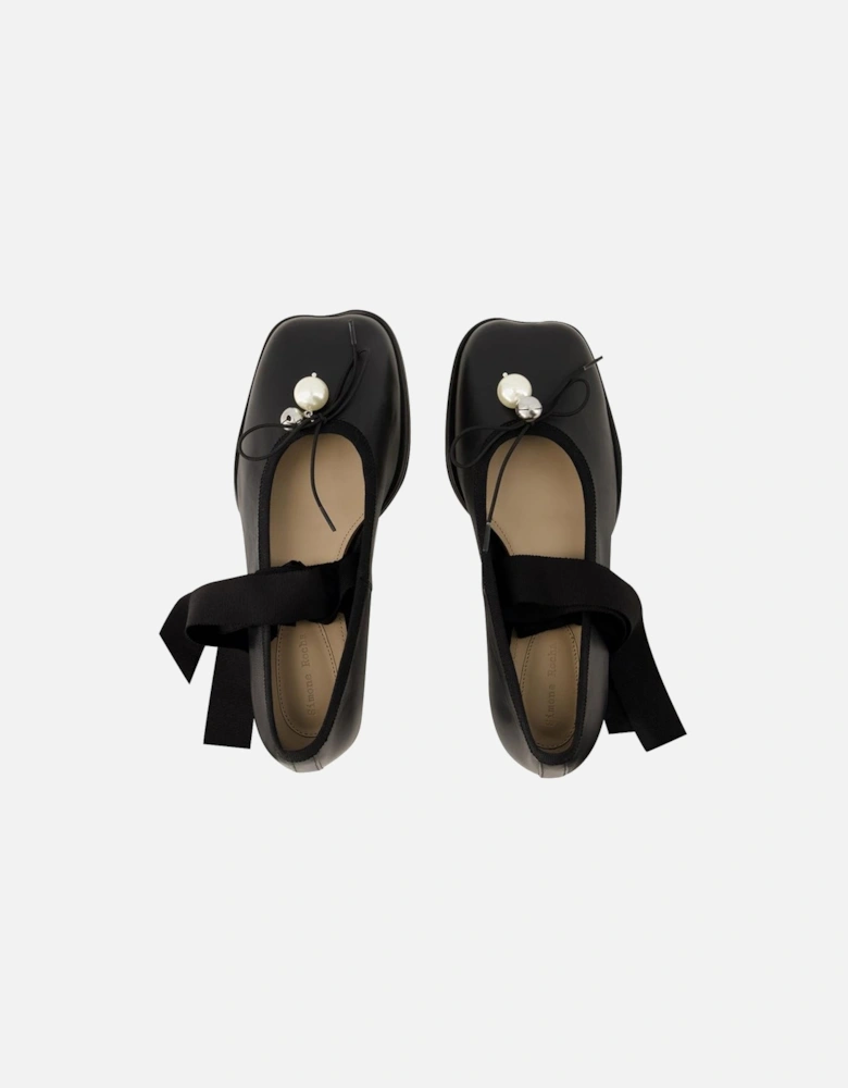 Heart Toe Leather Ballerinas