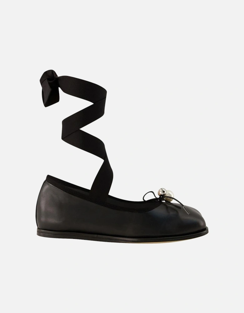 Heart Toe Leather Ballerinas