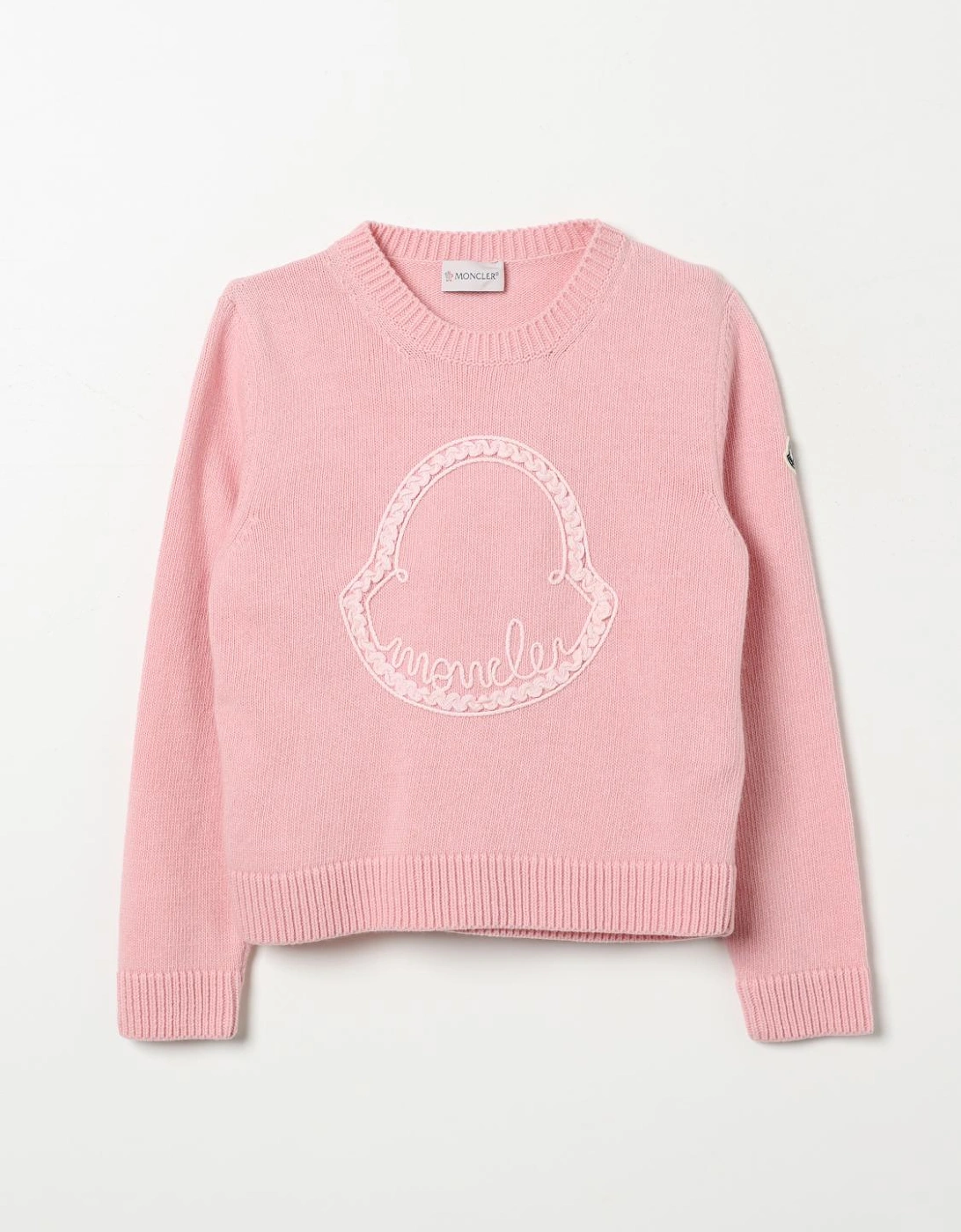 Girls Knit Sweater Embroidered Logo, 4 of 3