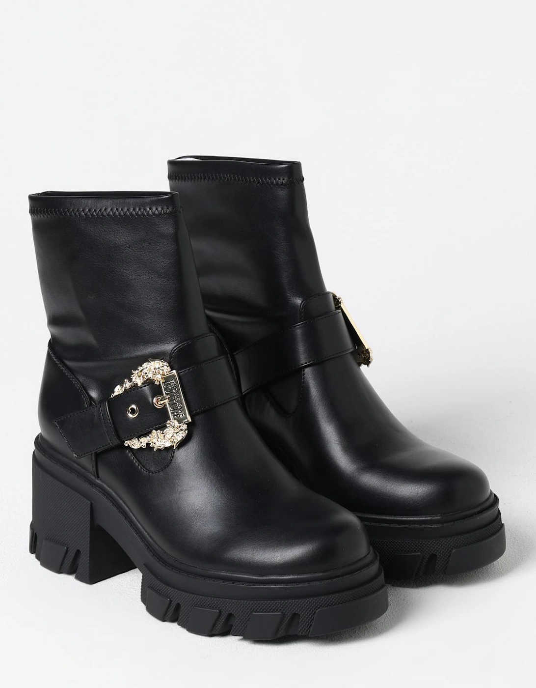 Medusa Buckle Ankle Boots Platform
