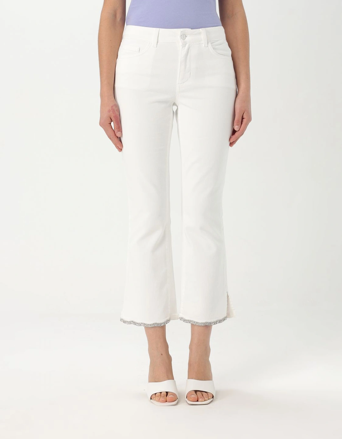 Cropped Flare Jeans Embellished Hem, 4 of 3