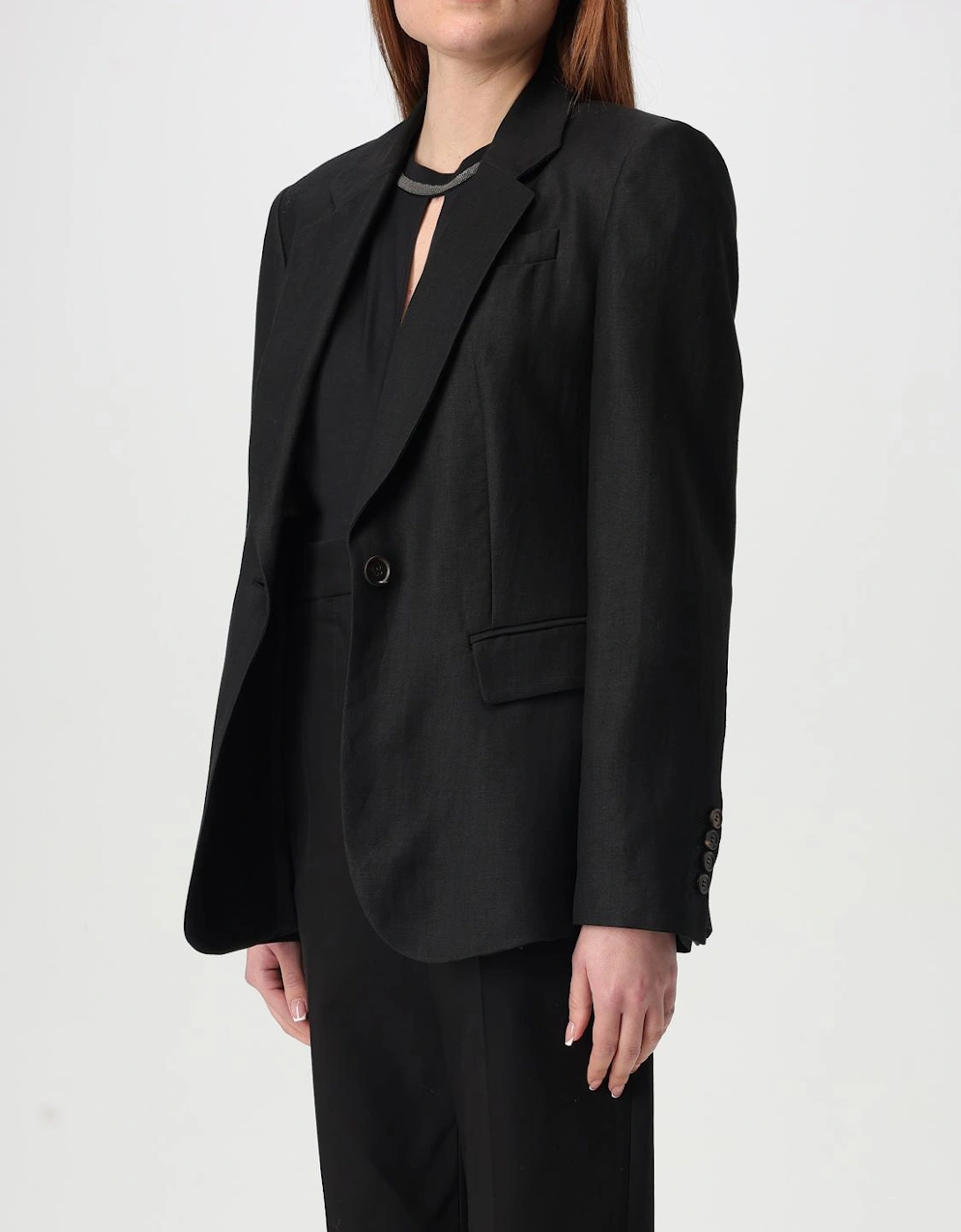 Linen Blazer Singlebreasted Notch