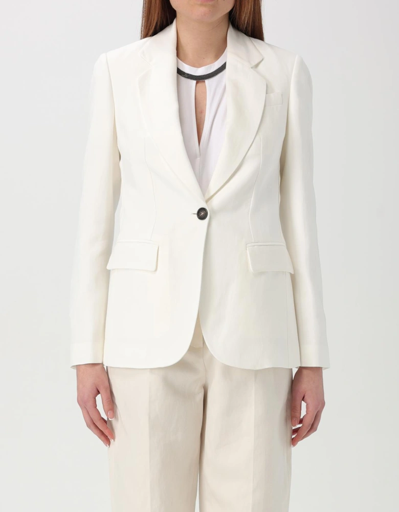 Linen Blazer Singlebreasted Notch