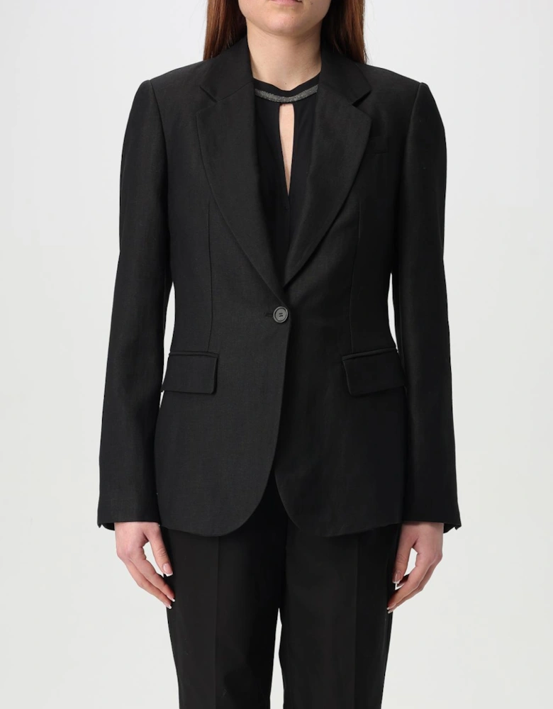 Linen Blazer Singlebreasted Notch