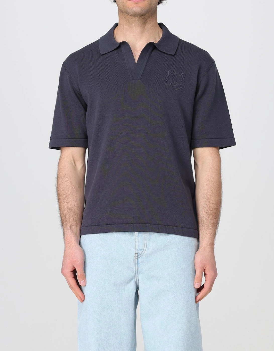 Knitted Polo Shirt Short Sleeves Casual