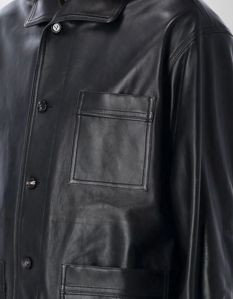Quilted Puffer Jacket with High Neck