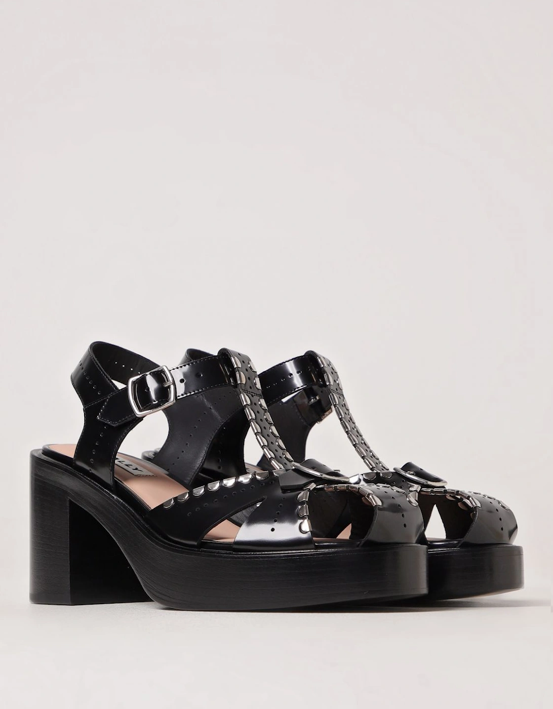 Platform Sandals Studded Design