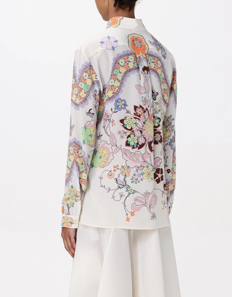 Floral Print Silk Blouse