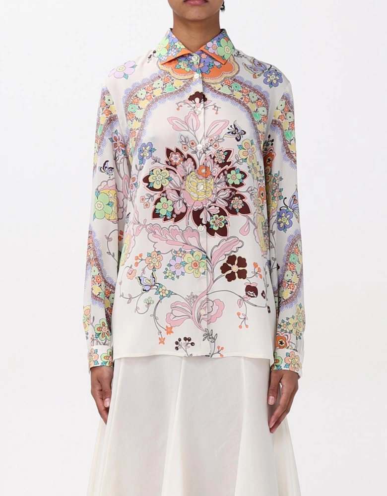 Floral Print Silk Blouse