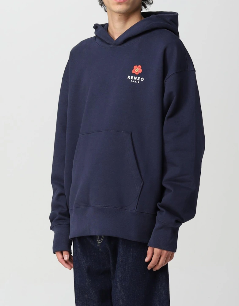 Sweatshirt with Embroidered Tiger Motif