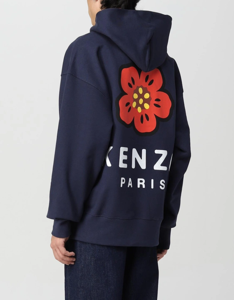 Sweatshirt with Embroidered Tiger Motif