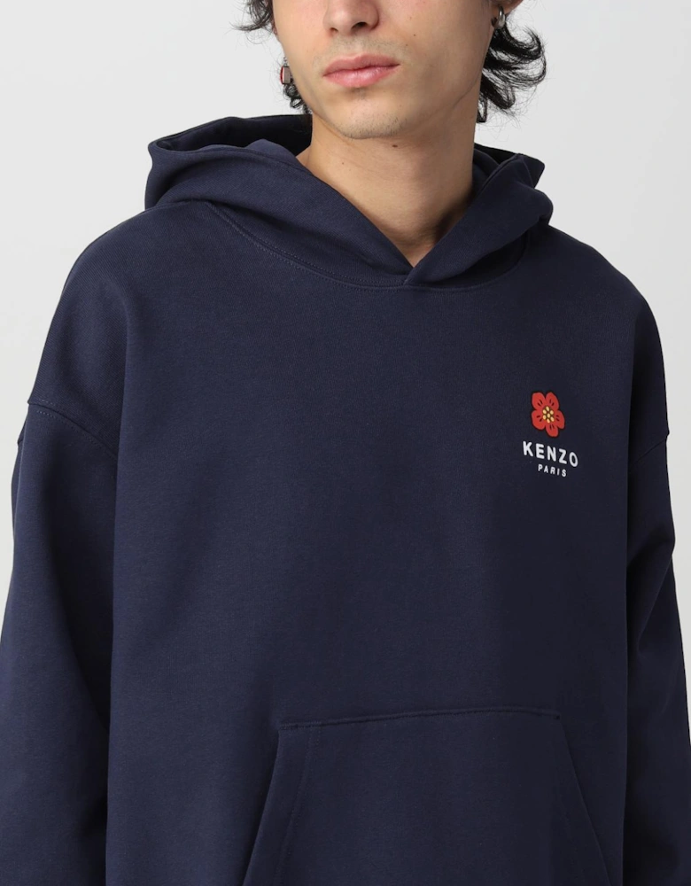 Sweatshirt with Embroidered Tiger Motif