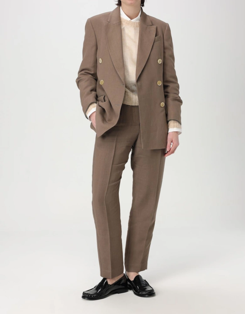 DoubleBreasted Linen Blazer
