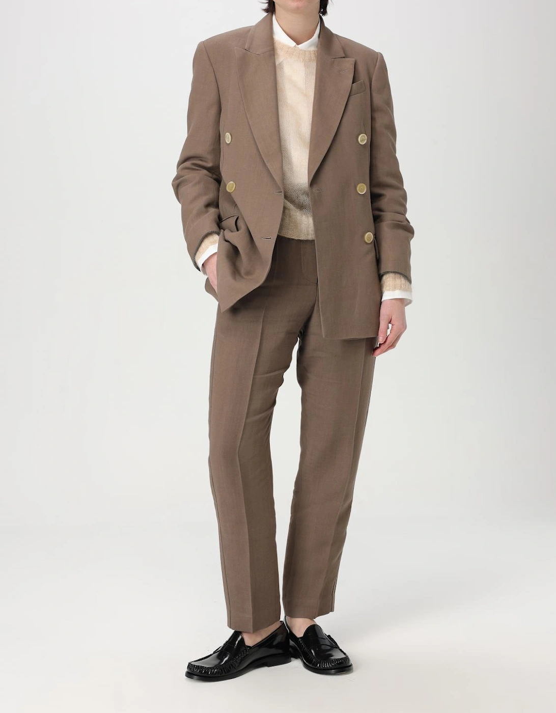 DoubleBreasted Linen Blazer