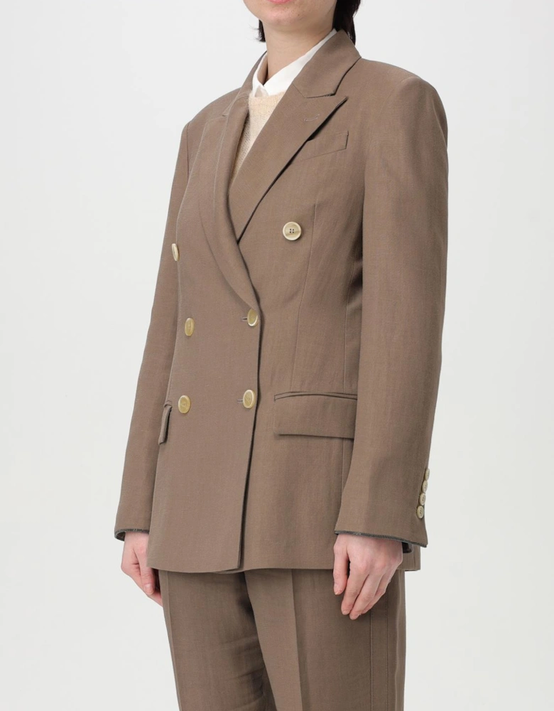 DoubleBreasted Linen Blazer