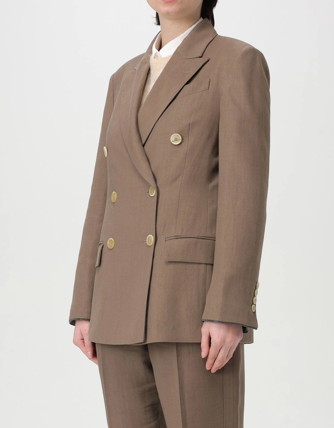 DoubleBreasted Linen Blazer