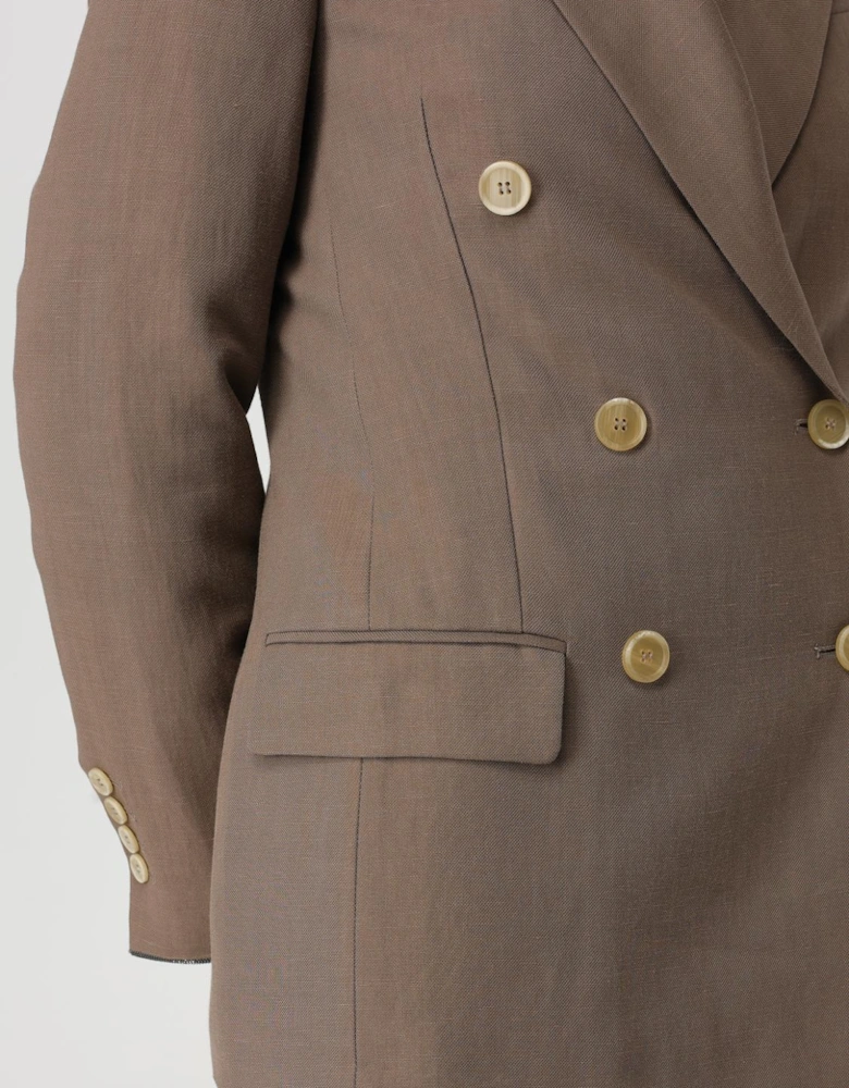 DoubleBreasted Linen Blazer