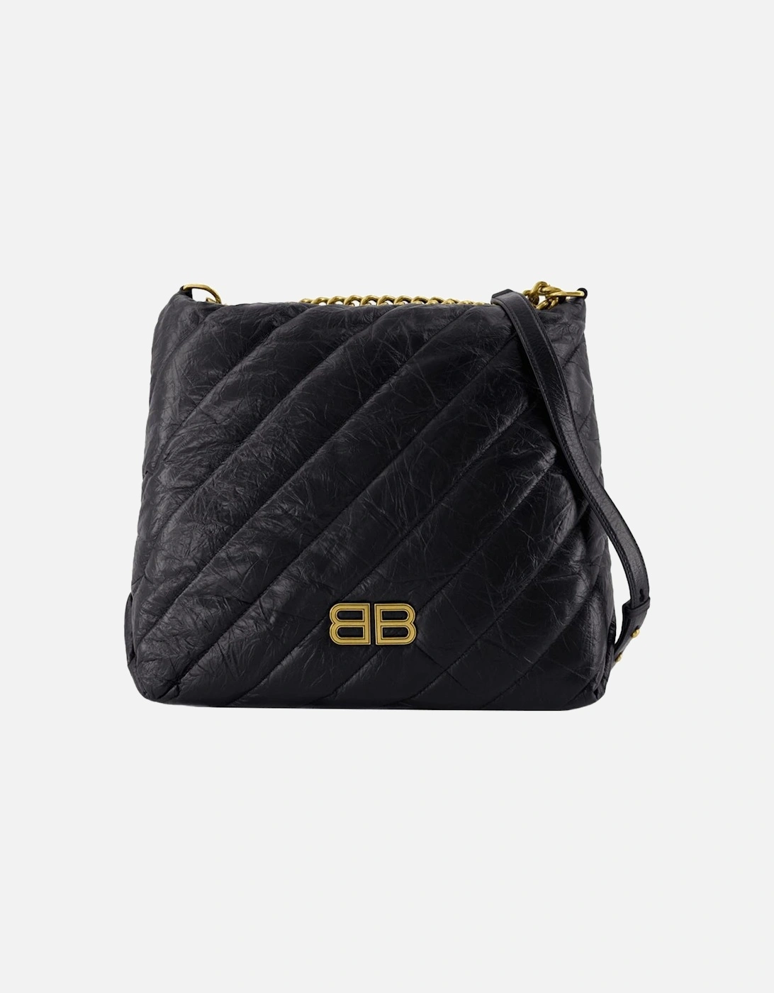 Quilted Crushed Calf Leather Shoulder Bag, 4 of 3