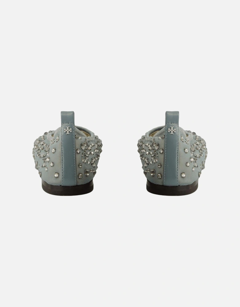 Crystal Embellished Nylon Ballerinas