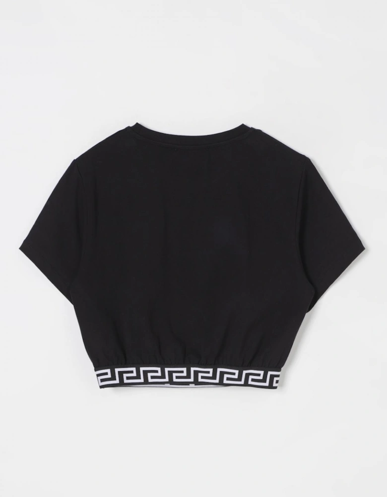 Greek Key Band Crop Top