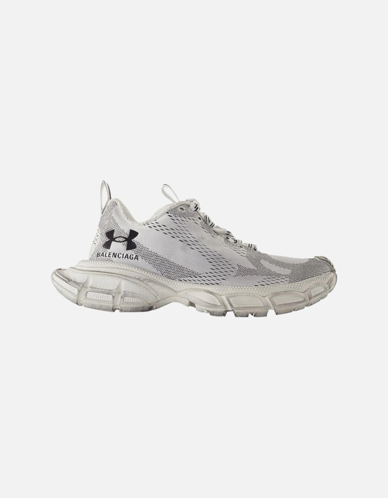 Synthetic Polyurethane Lace-Up Sneakers with Round Toe