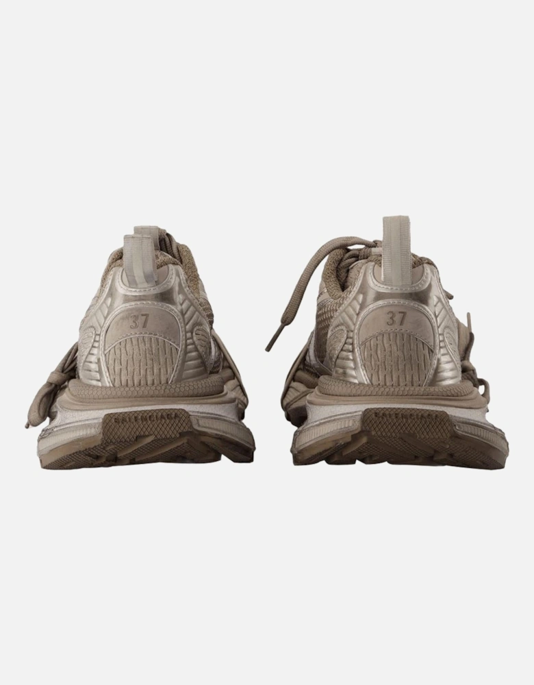 Luxury Synthetic Sneakers with Top Laces and Fabric Lining