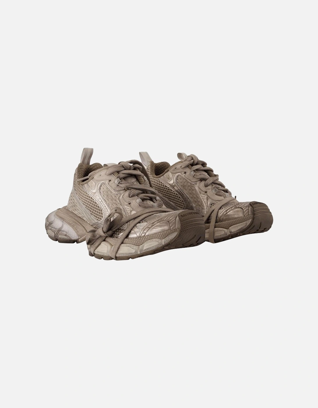 Luxury Synthetic Sneakers with Top Laces and Fabric Lining