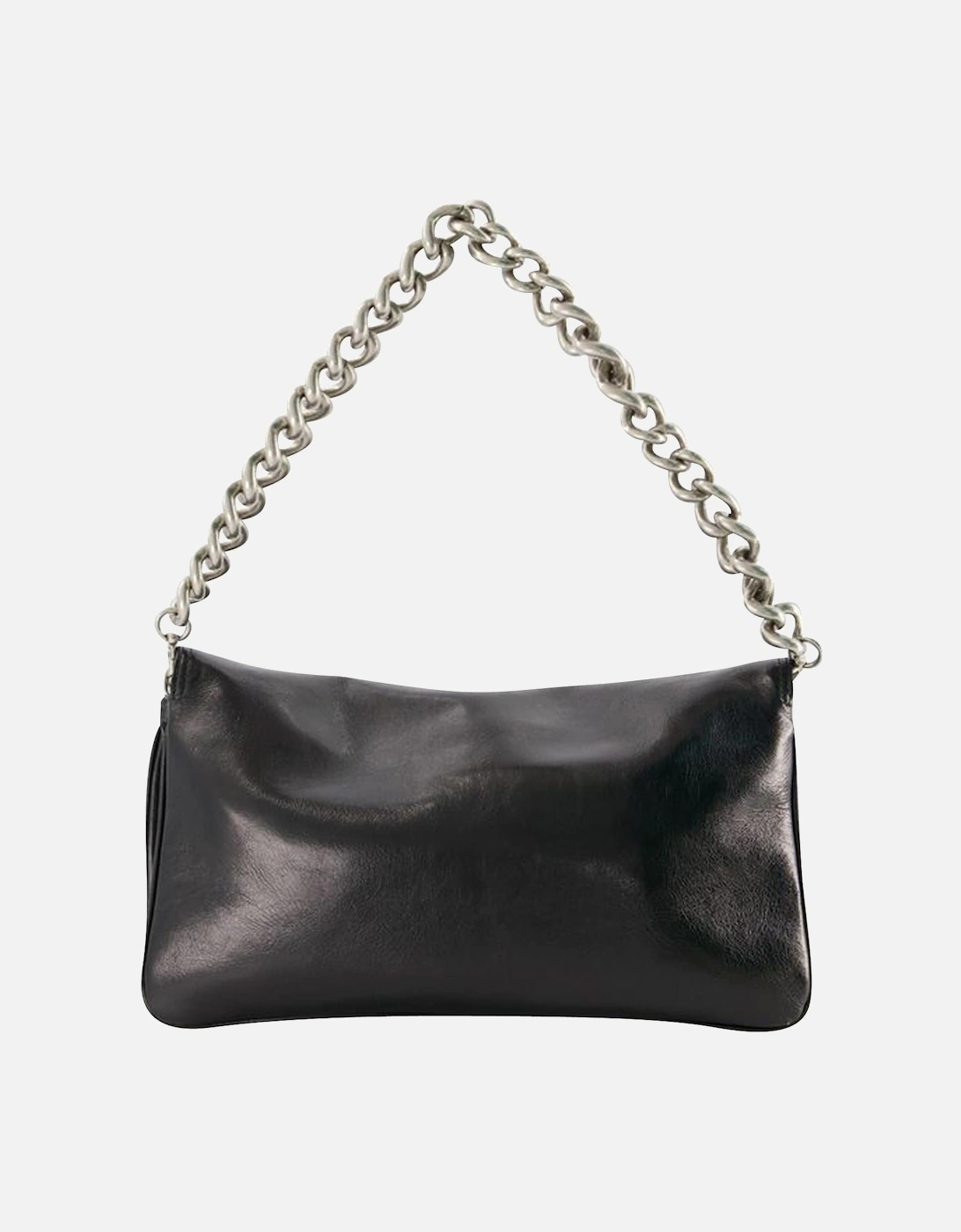 Soft Leather Flap Bag with Adjustable Strap - Magnetic Clasp - Interior Pocket