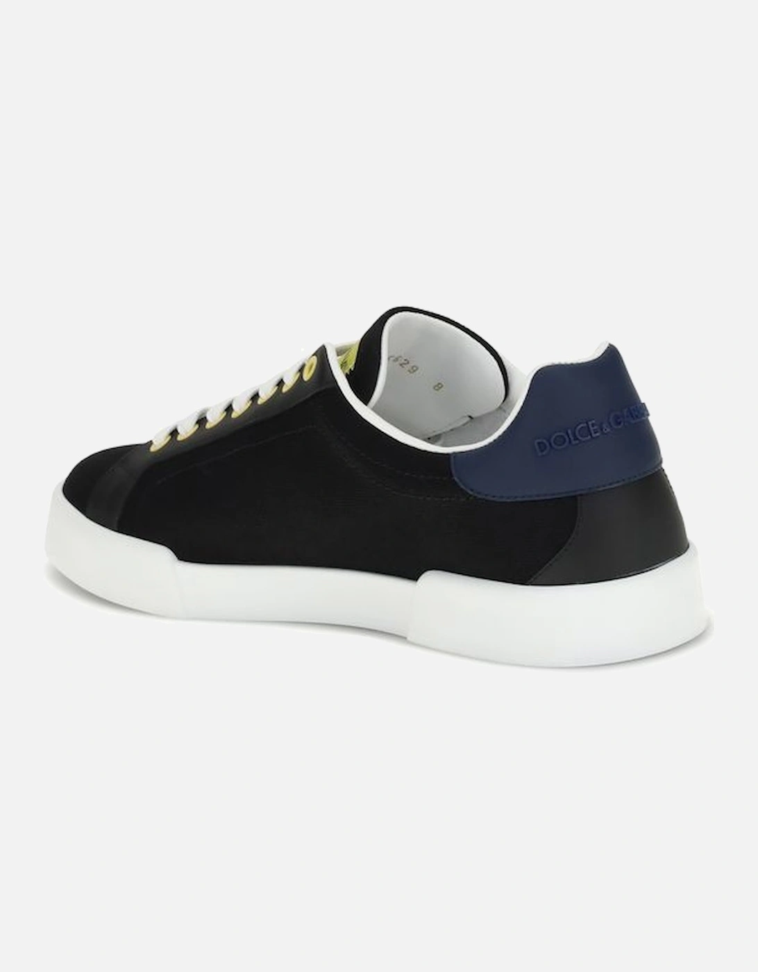 Leather Sneakers with Contrasting Logo and Lace-Up Closure