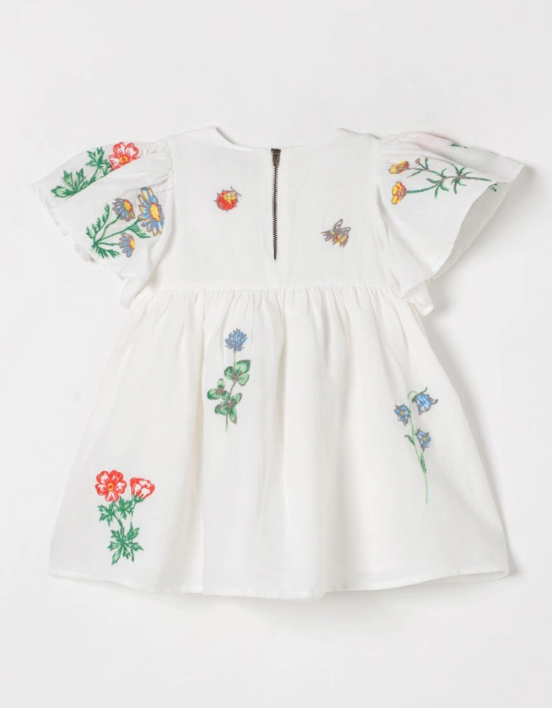 Embroidered Floral Cotton Dress