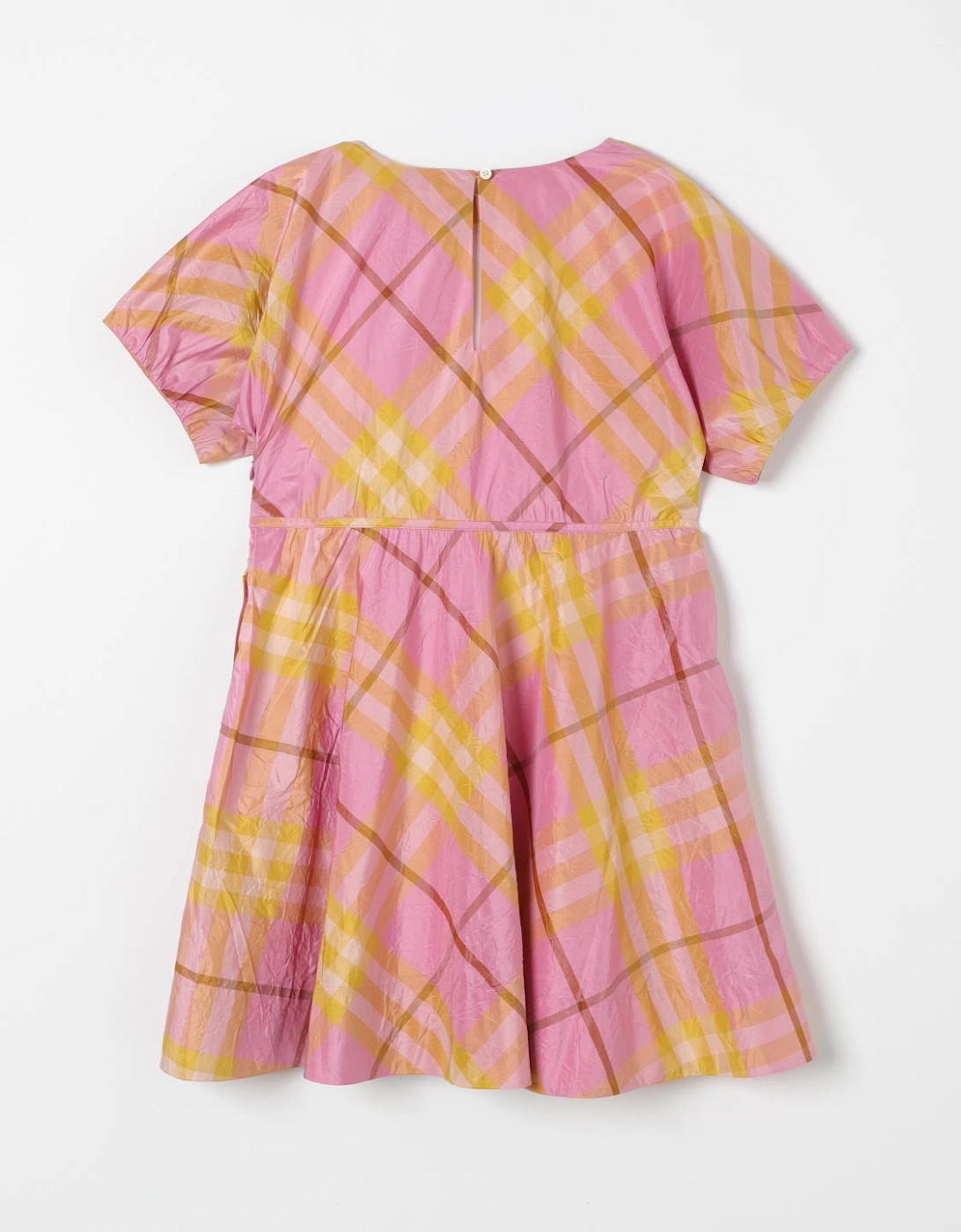 Silk ALine Plaid Dress