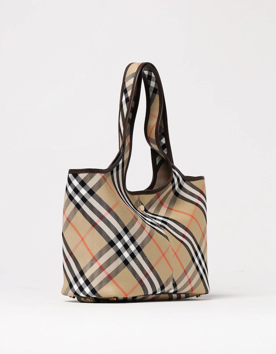 Check Print Tote Shoulder Bag