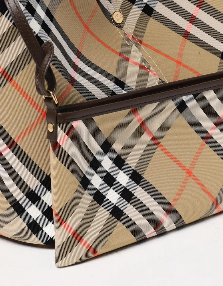 Check Print Tote Shoulder Bag