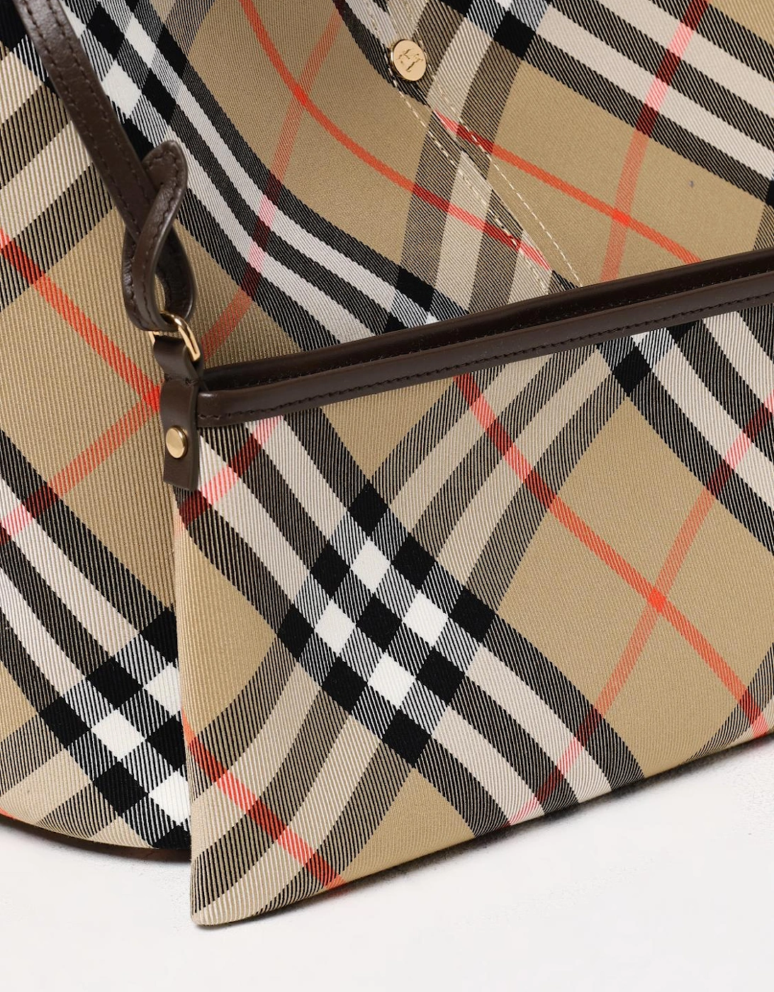 Check Print Tote Shoulder Bag