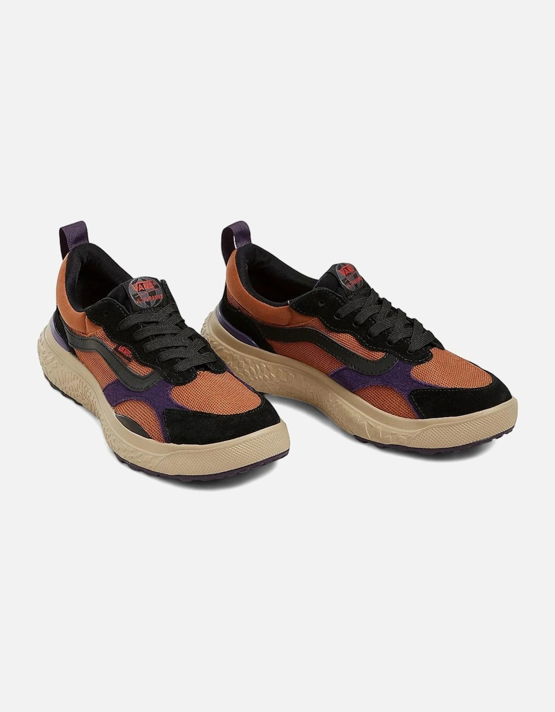 FabricandLeatherRoundToeSneakers