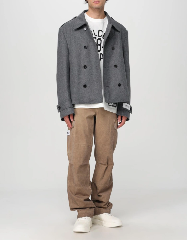 Cropped DoubleBreasted Peacoat