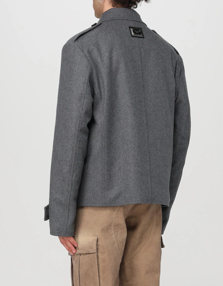 Cropped DoubleBreasted Peacoat