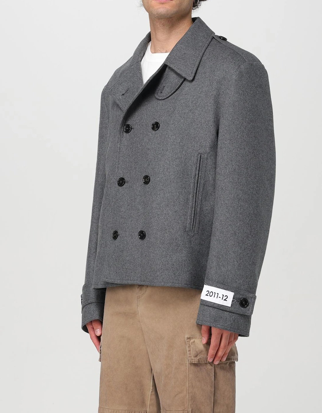 Cropped DoubleBreasted Peacoat