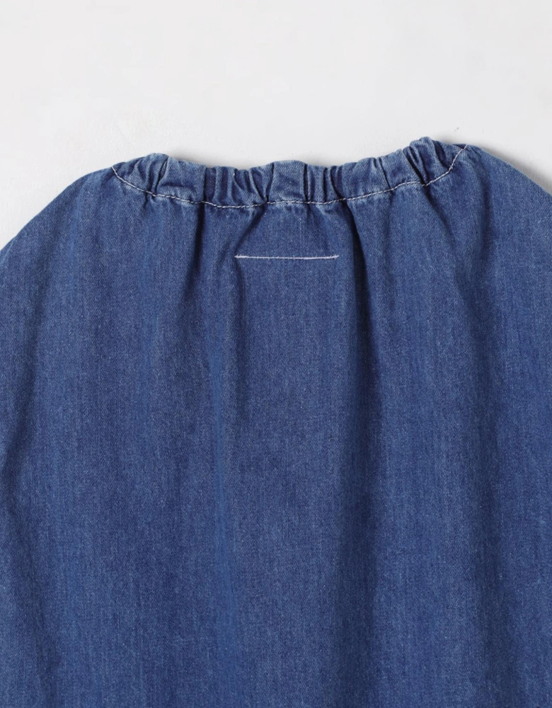 Denim Sleeveless Patch Pocket Dress