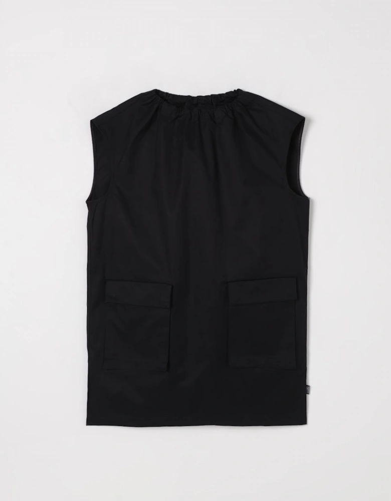 Sleeveless Cotton Mini Dress with Pockets