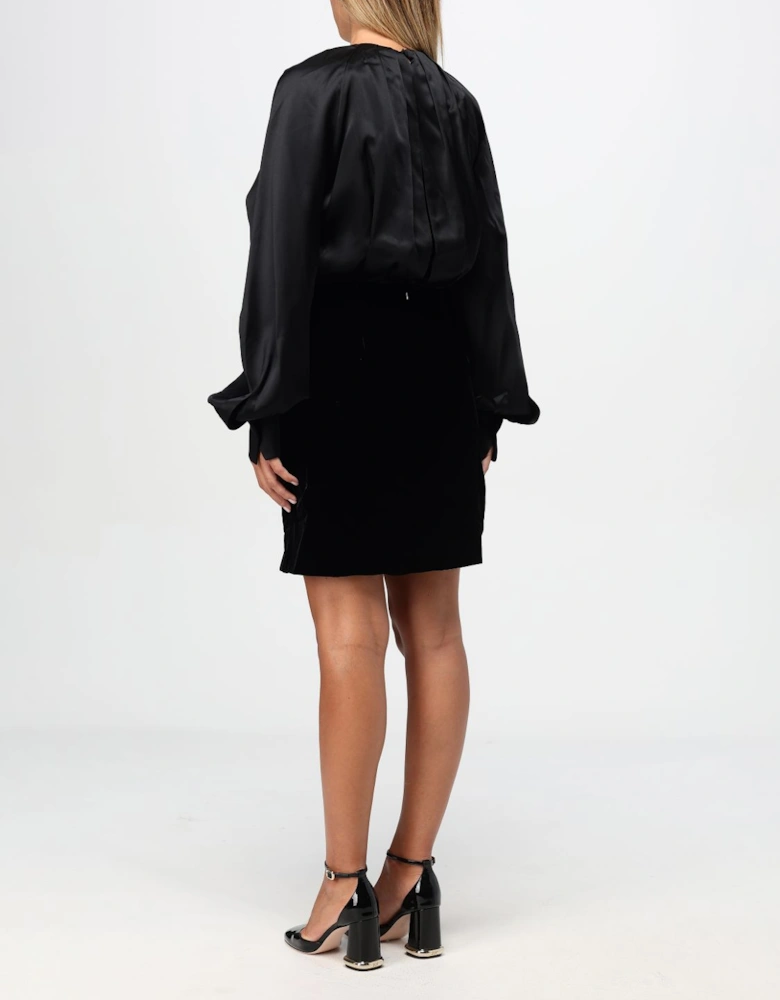 Pianoforte Velvet Cocktail Dress