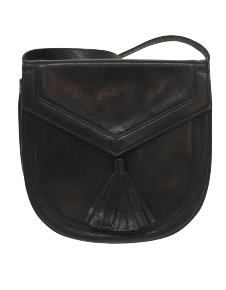 Leather Crossbody Bag with Tassel