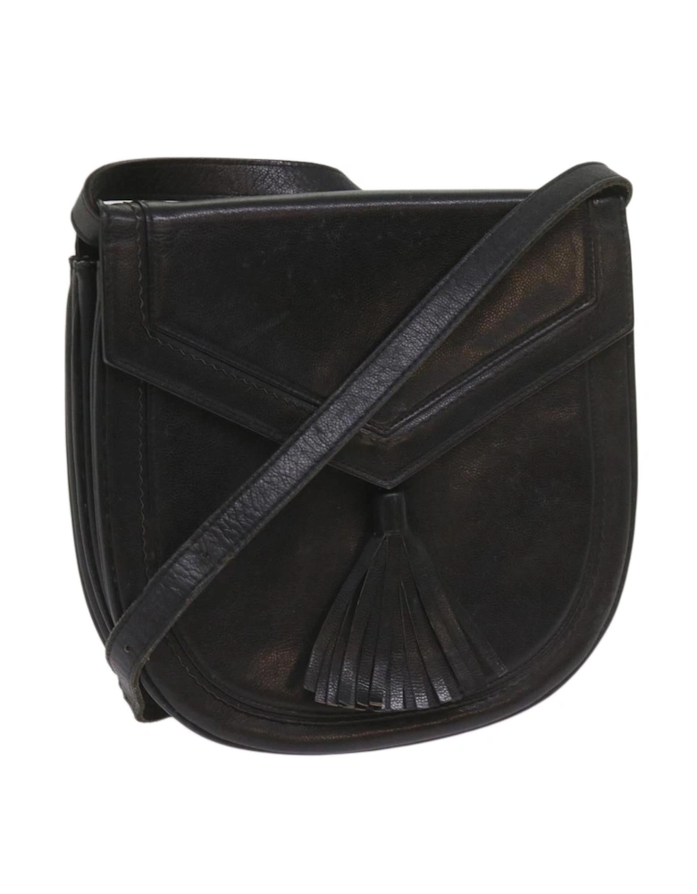 Leather Crossbody Bag with Tassel