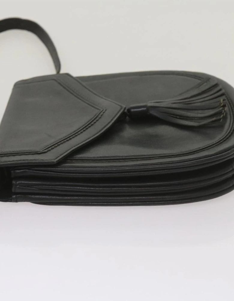 Leather Crossbody Bag with Tassel