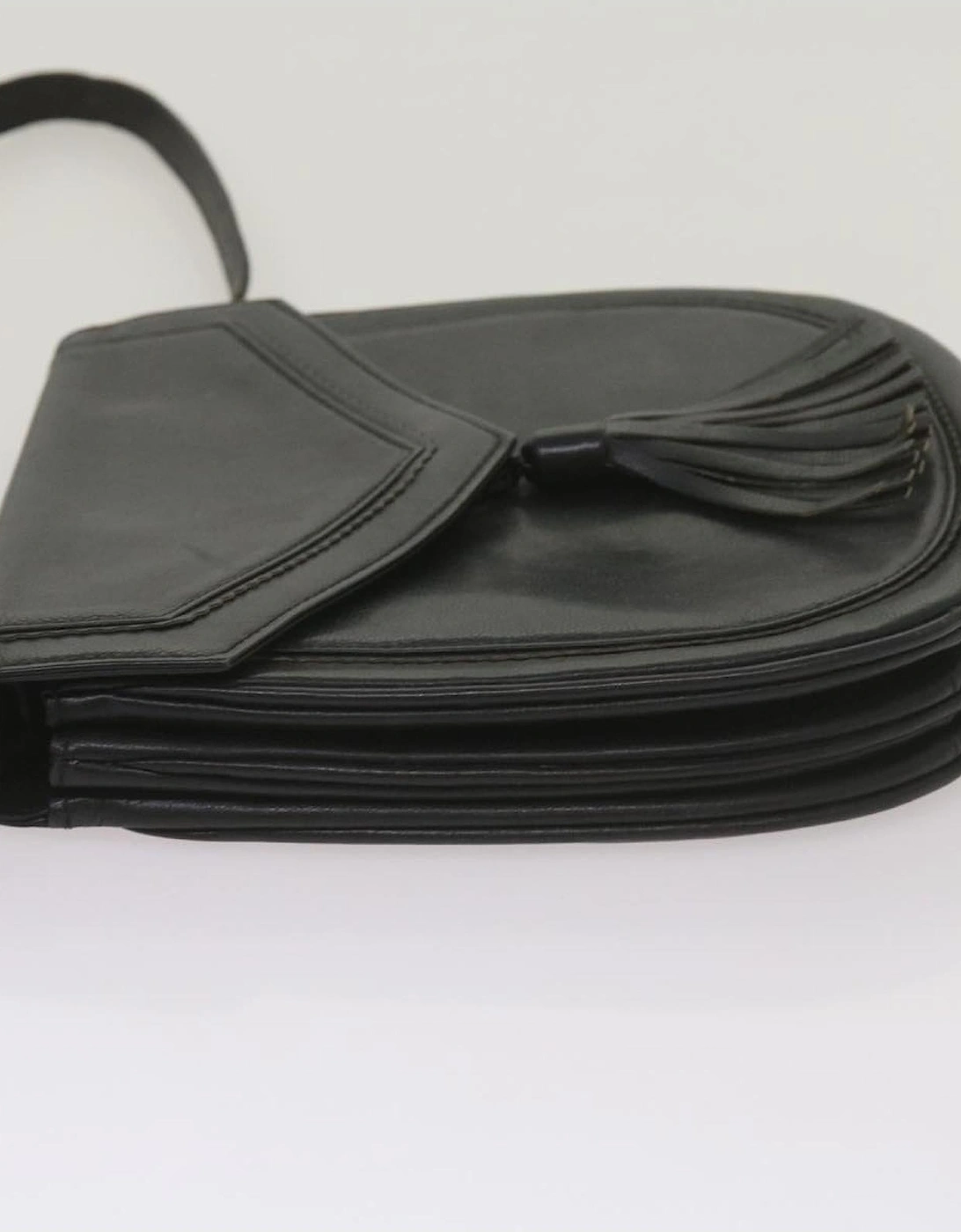 Leather Crossbody Bag with Tassel