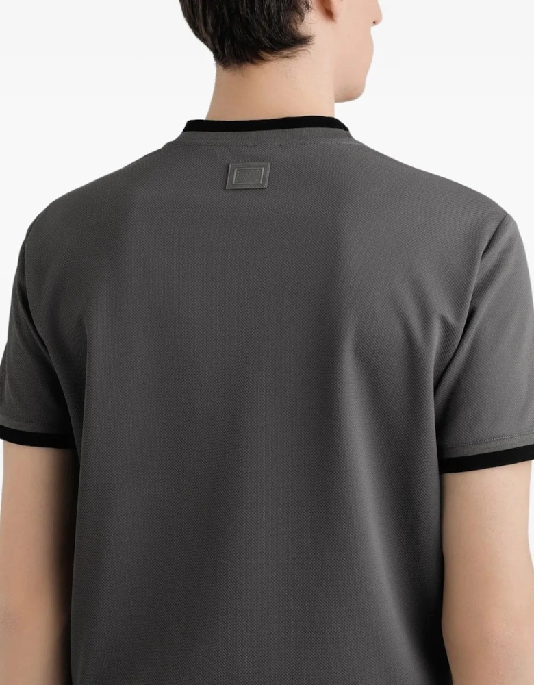 Contrast Trim T-shirt Grey