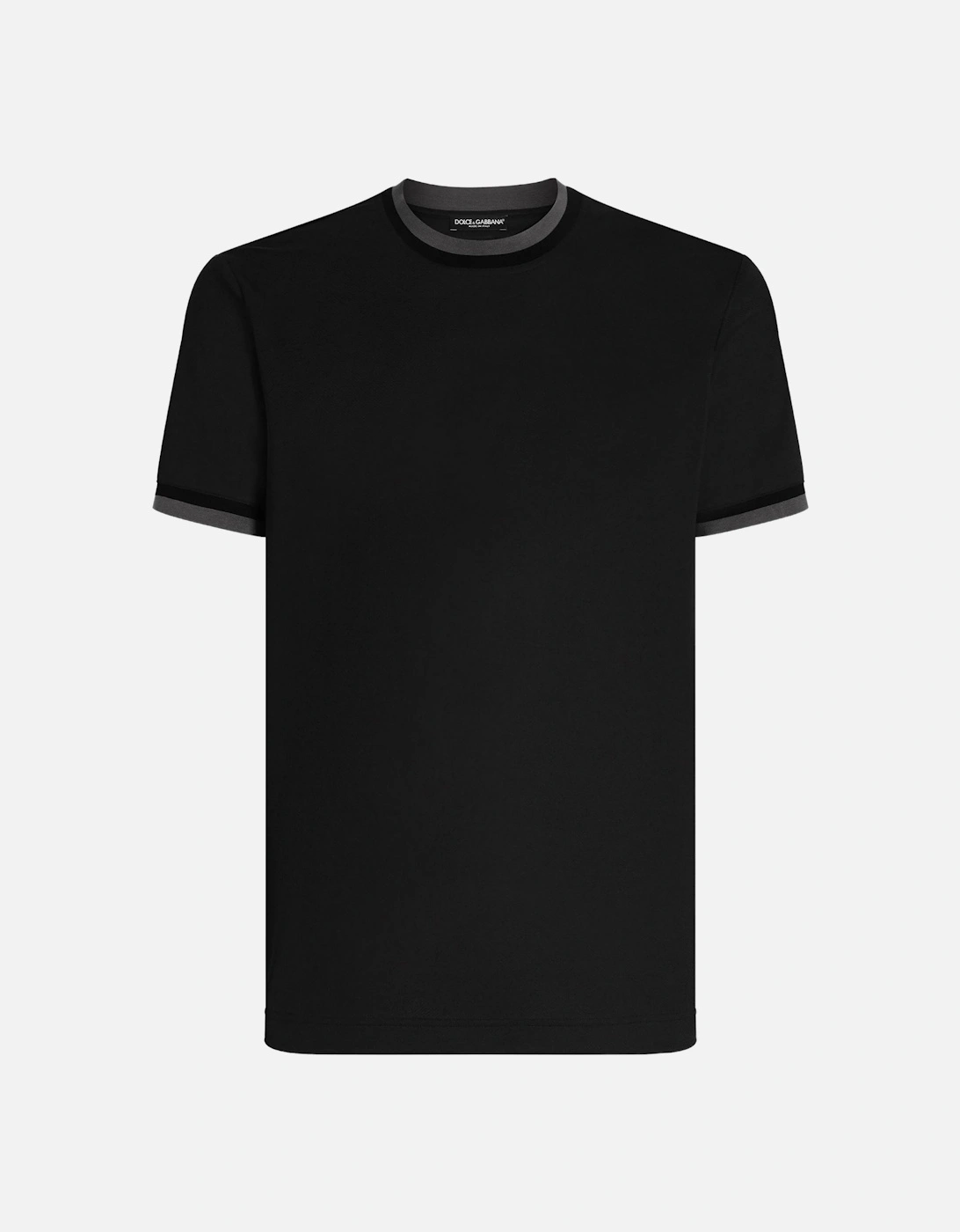 Contrast Trim T-shirt Black, 6 of 5