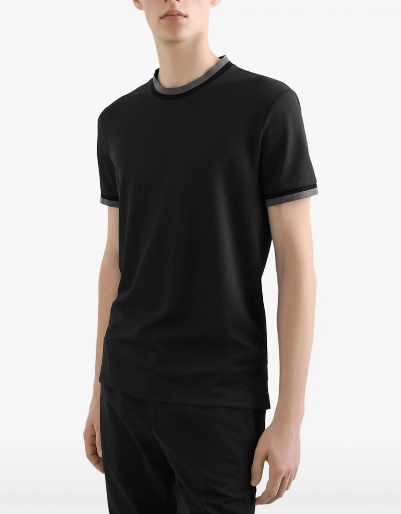 Contrast Trim T-shirt Black